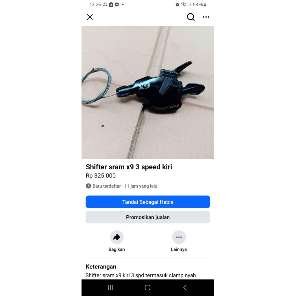 Shifter Sram X9 3 Speed