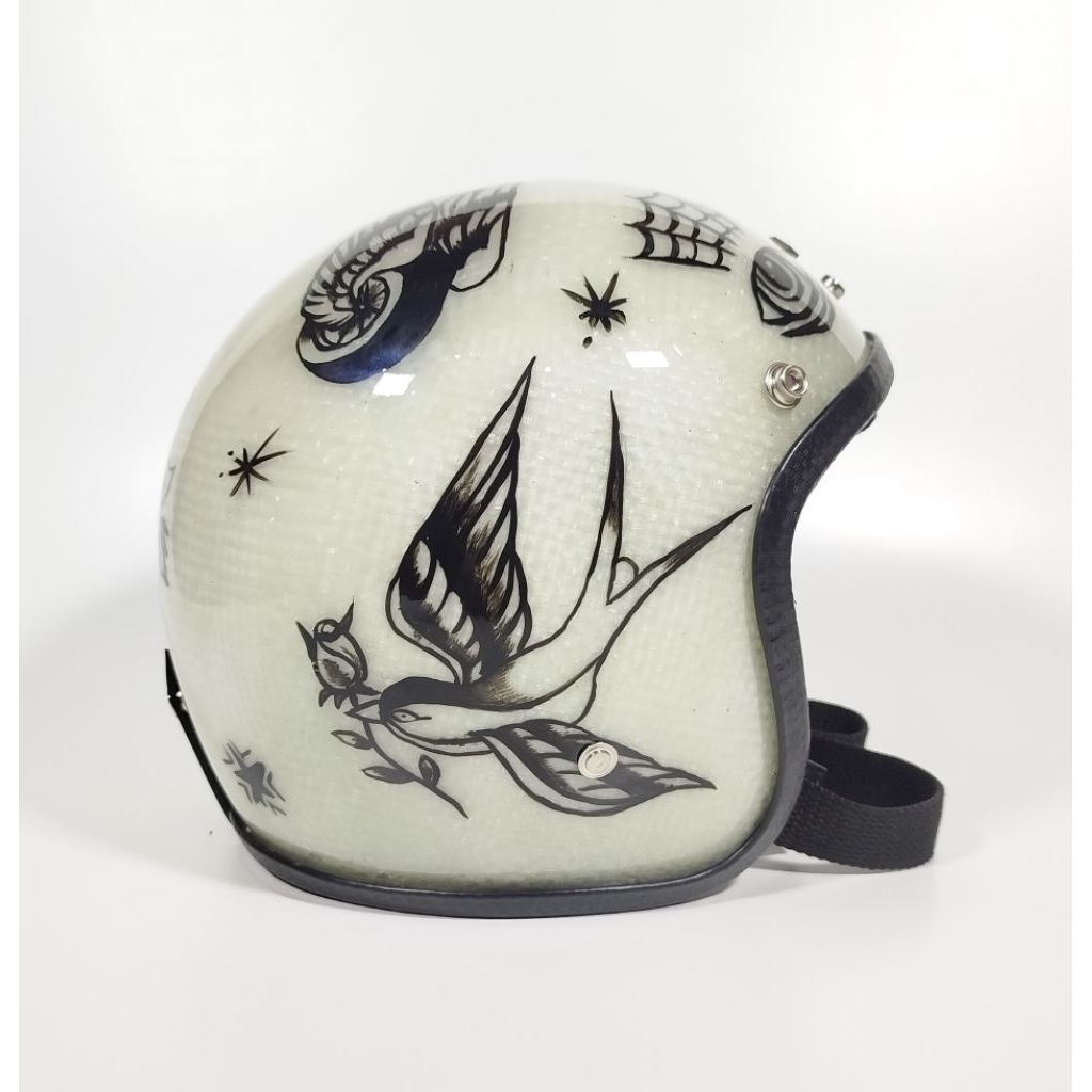 SLIMHEAD CUSTOM OLD SCHOOL. Helm Vespa, Helm Harley Davidson, Helm Choppers