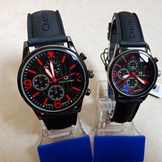 Jam Tangan Couple Charles DELON Anti Air Couple Original