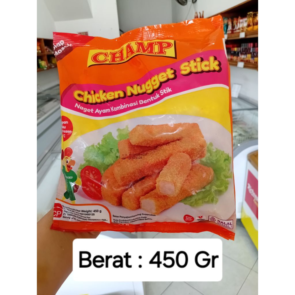 

Champ Chicken Nugget Stick 450gram