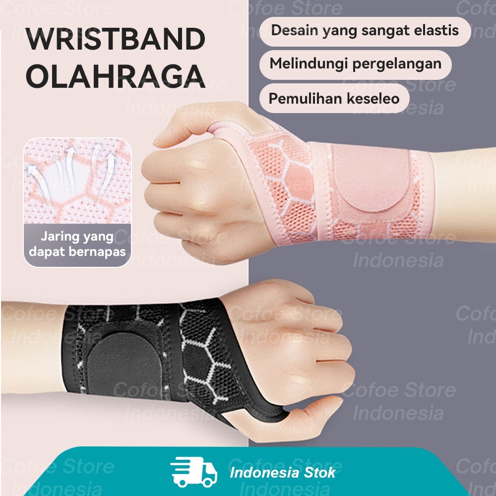 Pergelangan Tangan Deker Gym Sejuk Dan Bernapas Wristband Olahraga Dirumah Badminton Fitness Senam