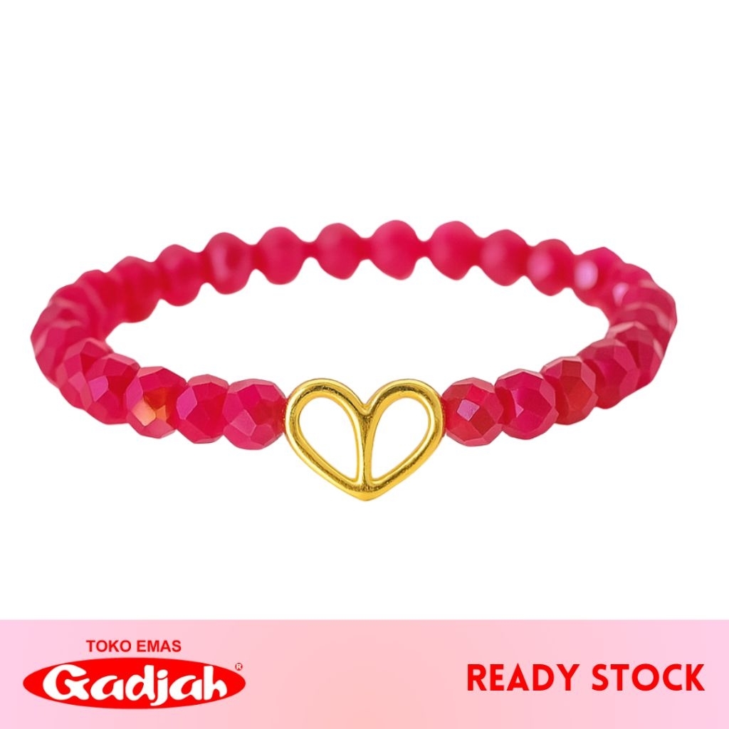 Gelang Emas Kristal - Gelang Kristal Custom Nama / Inisial Perhiasan Emas ( 6 K - 8 K ) - Toko Emas 