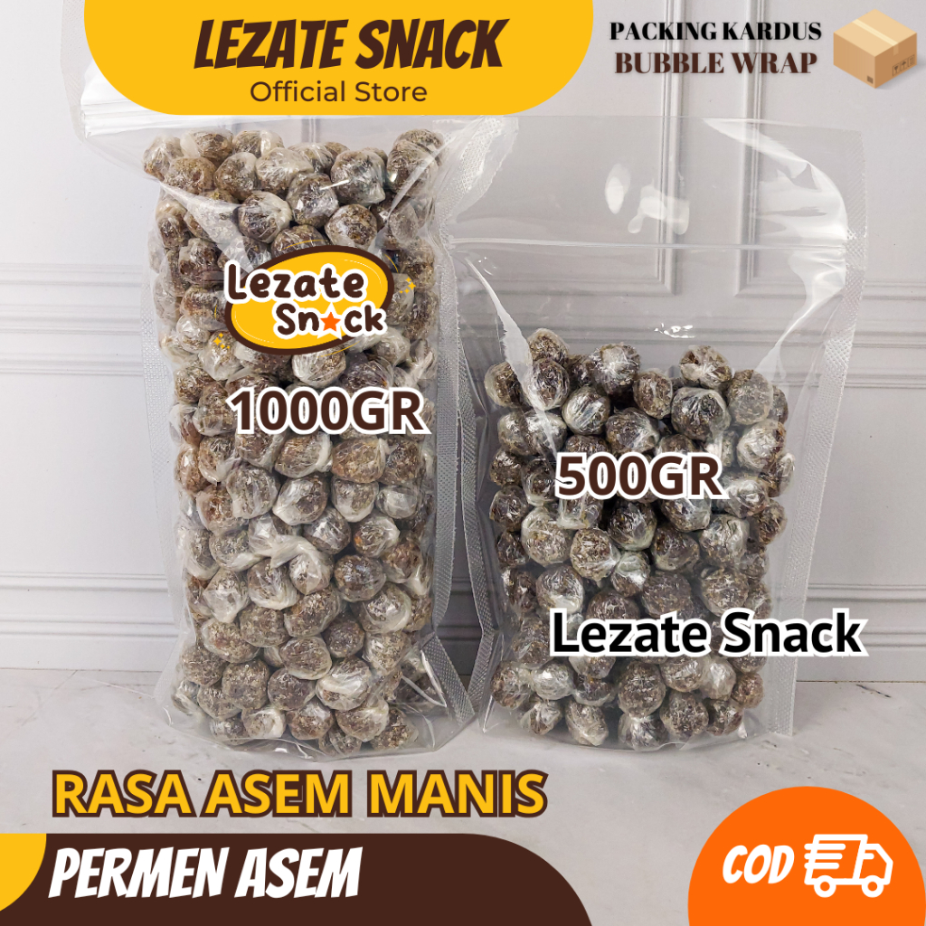

Permen Asem 1KG Manisan Buah Kiloan Murah Manis / Permen Asam Jawa Tamarin Candy Permen Jadul Permen Asam Gula Lezate LEZATE SNACK