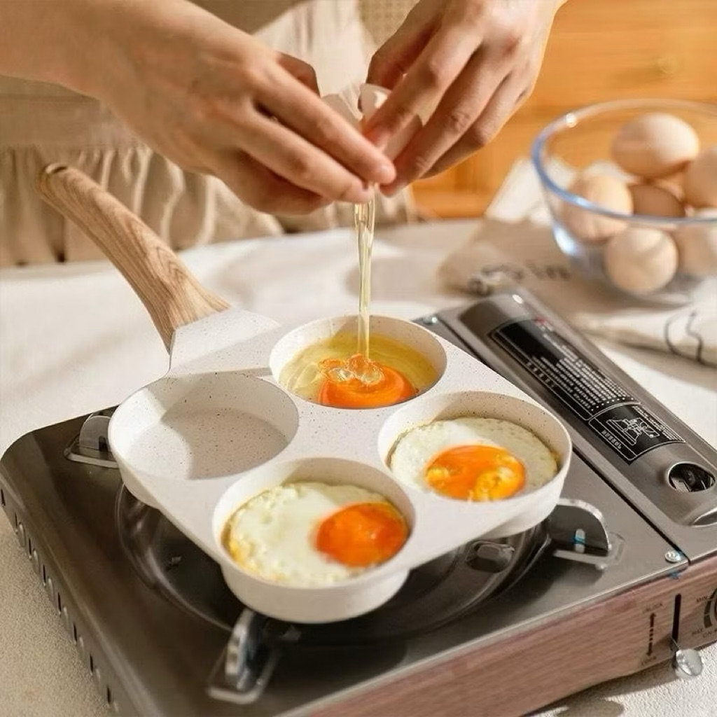 Panci Cetakan Telur - Cetakan Multifungsi - Wajan 4 Lubang - Wajan Martabak - Alat Cetak Martabak - 