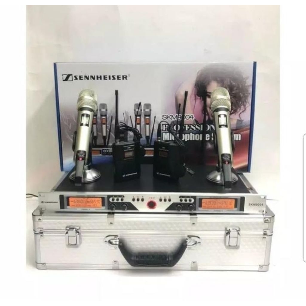 Mic Wireless Sennheiser SKM 9004 4 Mic Clip on/Jepit Hardcase