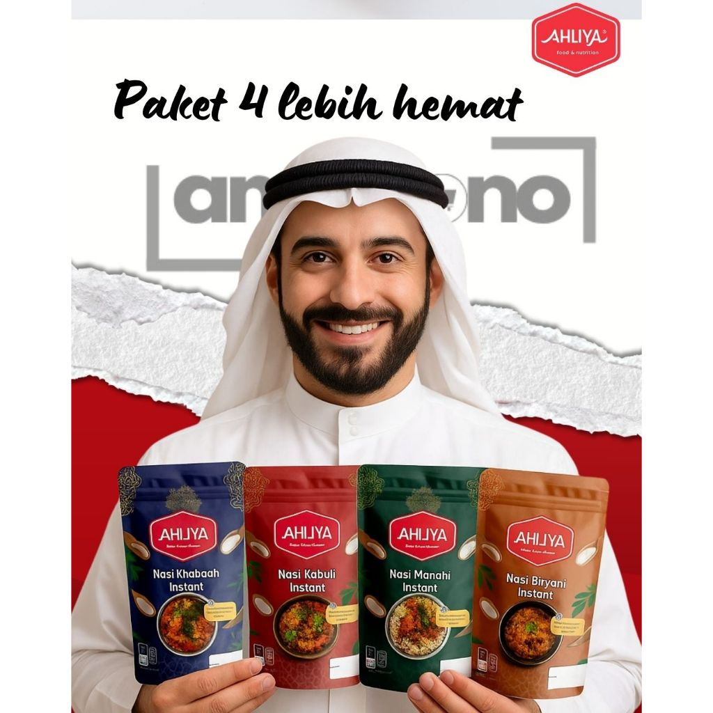 

1 paket instan isi 4 macam (nasi arab nasi india beras basmati + bumbu instan kebuli mandhi kabsah briyani)