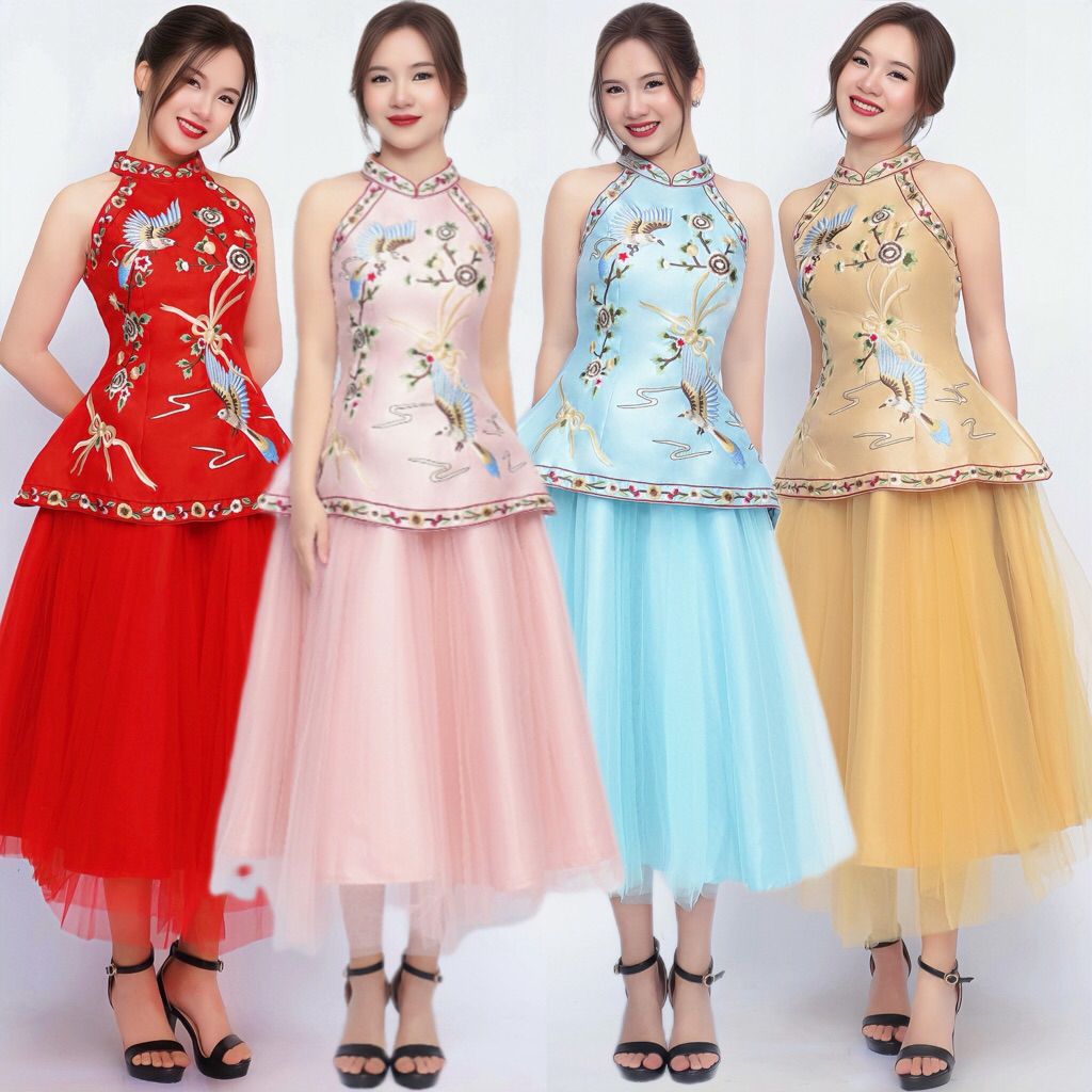 Set Cheongsam Ming Fu Embroider #shanghaidress#qipao#cheongsam#sangjit