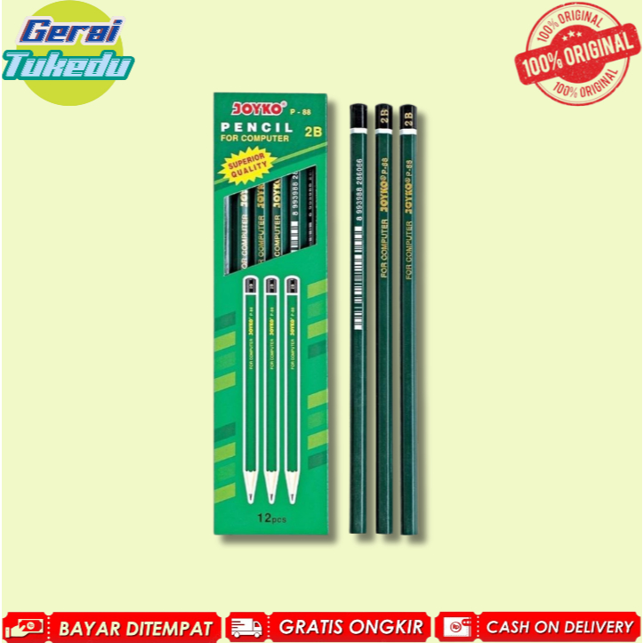 

KODE A | PENSIL JOYKO 2B P-88 LUSINAN