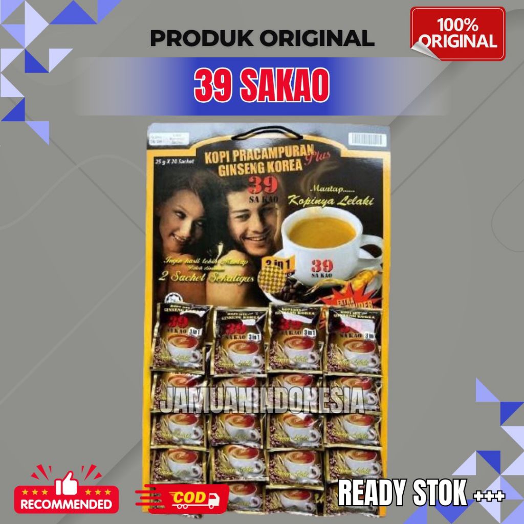 

Kopi Papan Tongkat Ali 39 Sakao 1 Papan Isi 20 Sachet Original
