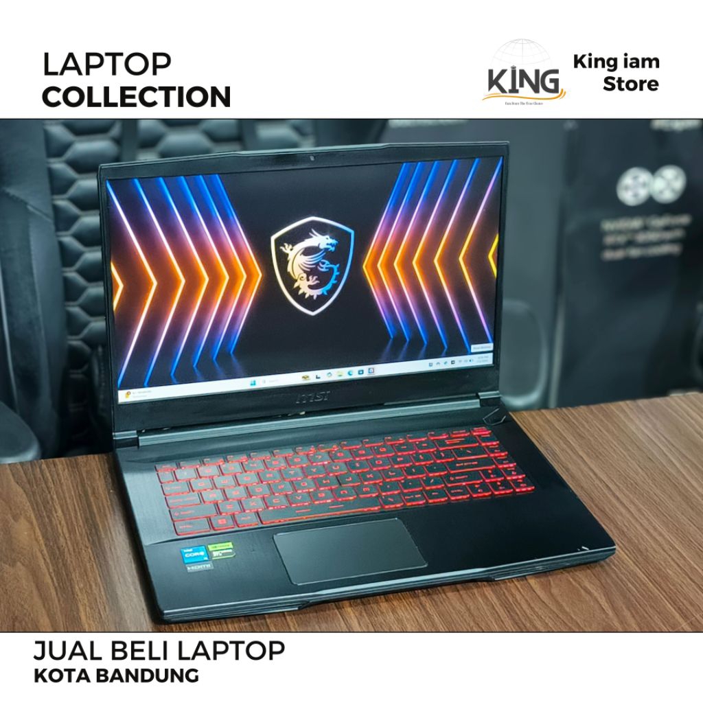 MSI GF63 Thin 11UC i7-11800H RTX 3050 16GB 512GB SSD 144Hz – Laptop Gaming Gahar Murah
