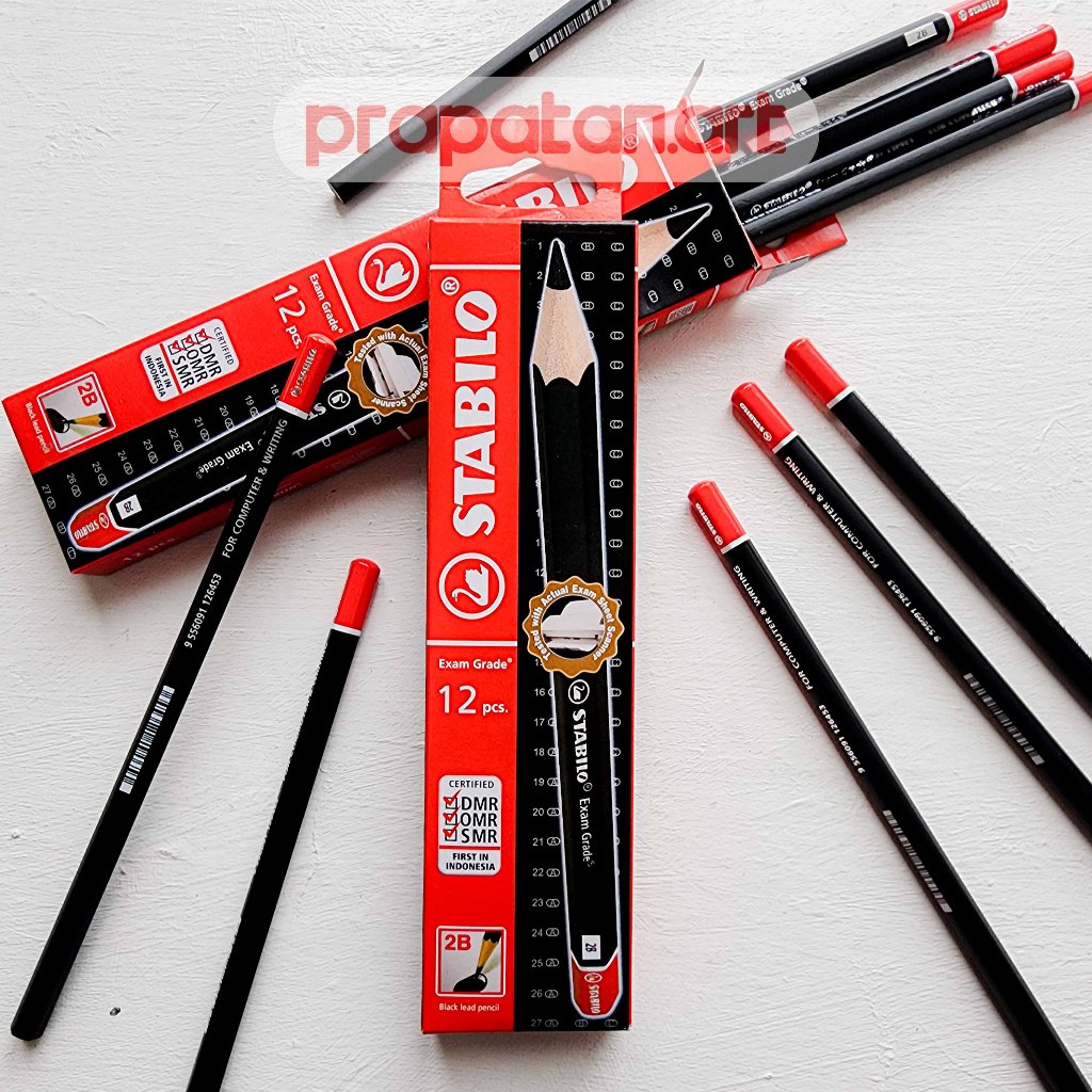 

Pensil Tulis Stabilo Exam Grade 2B | 1 BOX ISI 12PCS | Writing Pencil