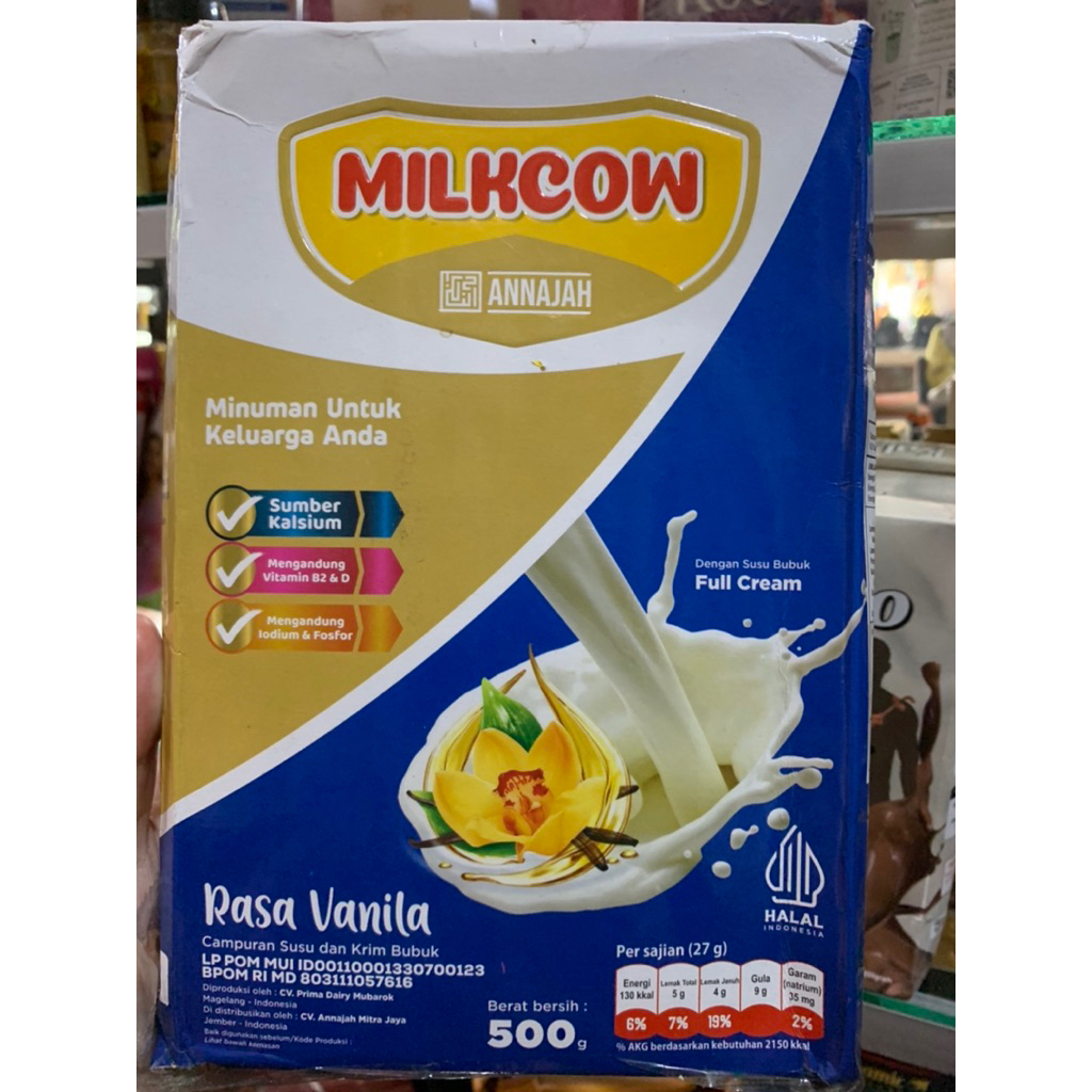 

Susu (exp01.26) Milkcow Minuman untuk Keluarga Campuran Susu dan Krim Bubuk Rasa Vanilla 500gr