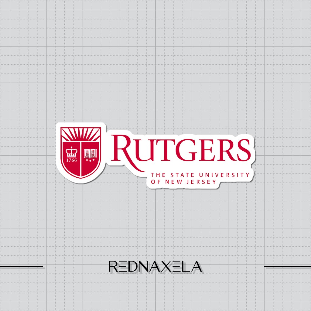 

Stiker Vinyl Rutgers The State University of New Jersey Stiker Koper Outdoor Waterproof Sticker
