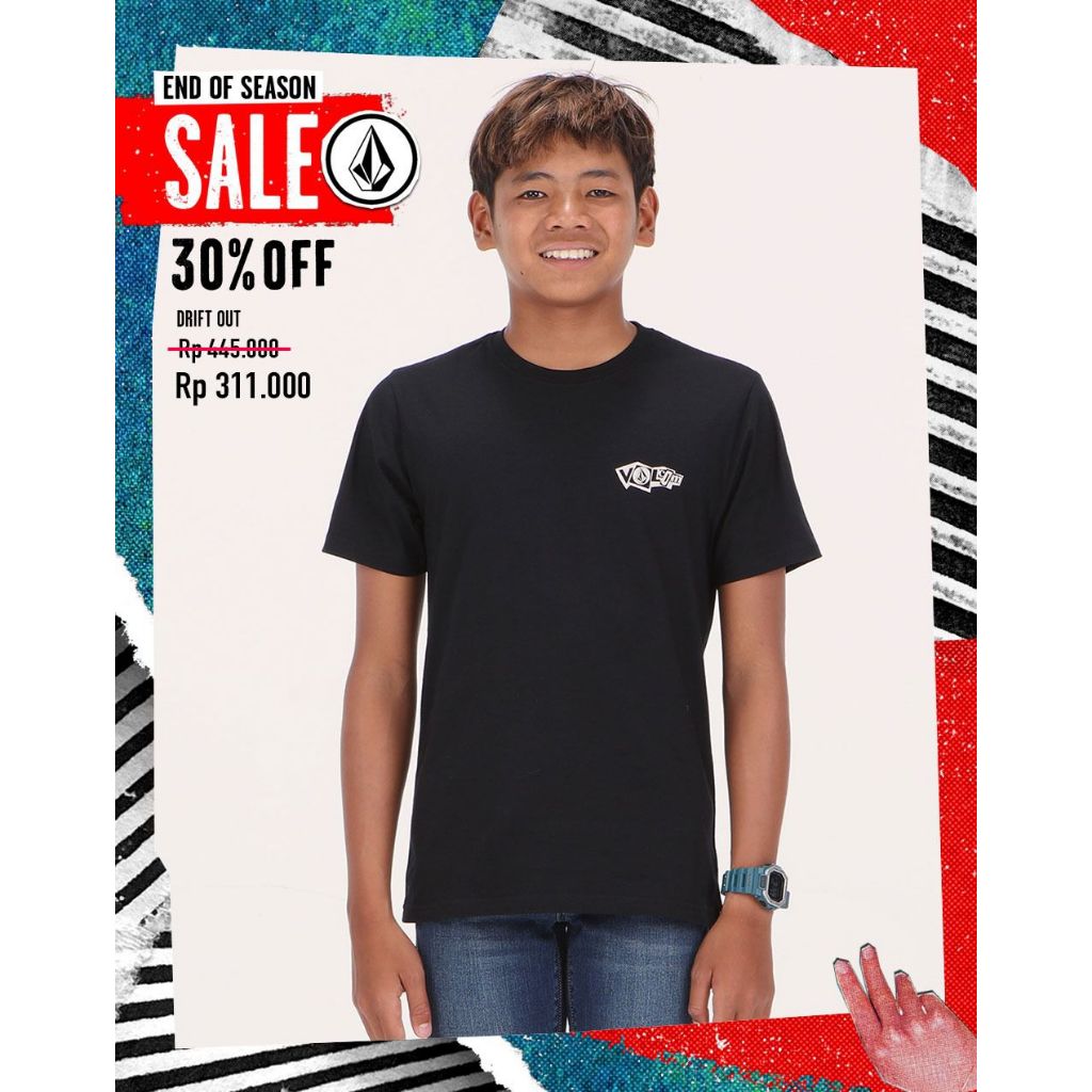 RAYSURF VOLCOM SALE T-SHIRT ANAK 370100255 ORIGINAL