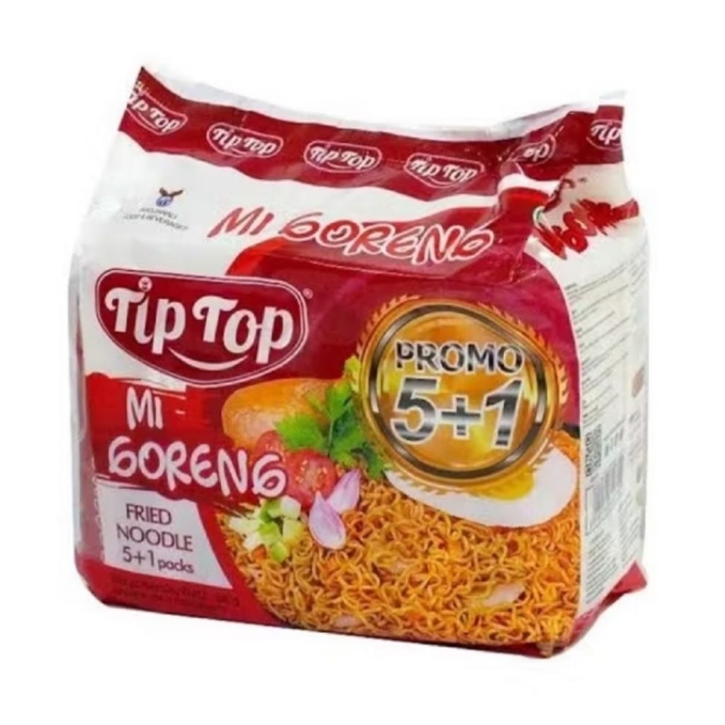 

Tip Top Mie Goreng 5 bungkus + 1 bungkus, 68 gram