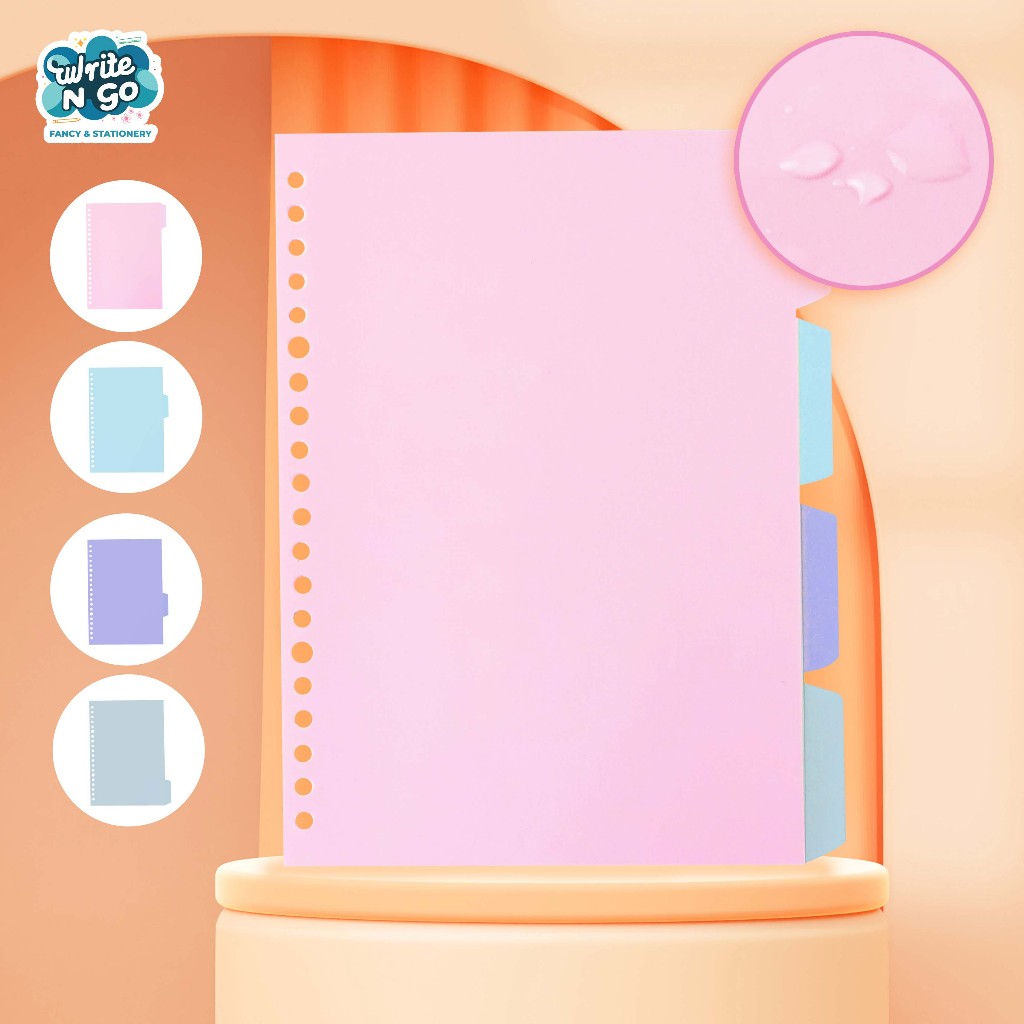 

Index Binder Divider Pembatas Buku 4 Pcs 4 Warna Pastel Ukuran A5 & B5 - A5 B5-4P