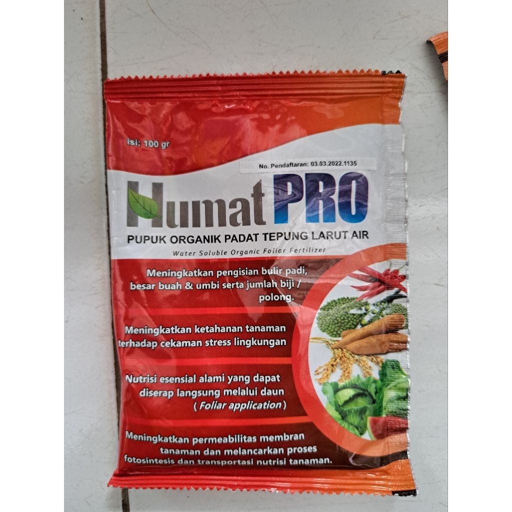 ALP PUPUK ORGANIK ASAM HUMAT HUMAT PRO 100 GR KEMASAN PABRIK
