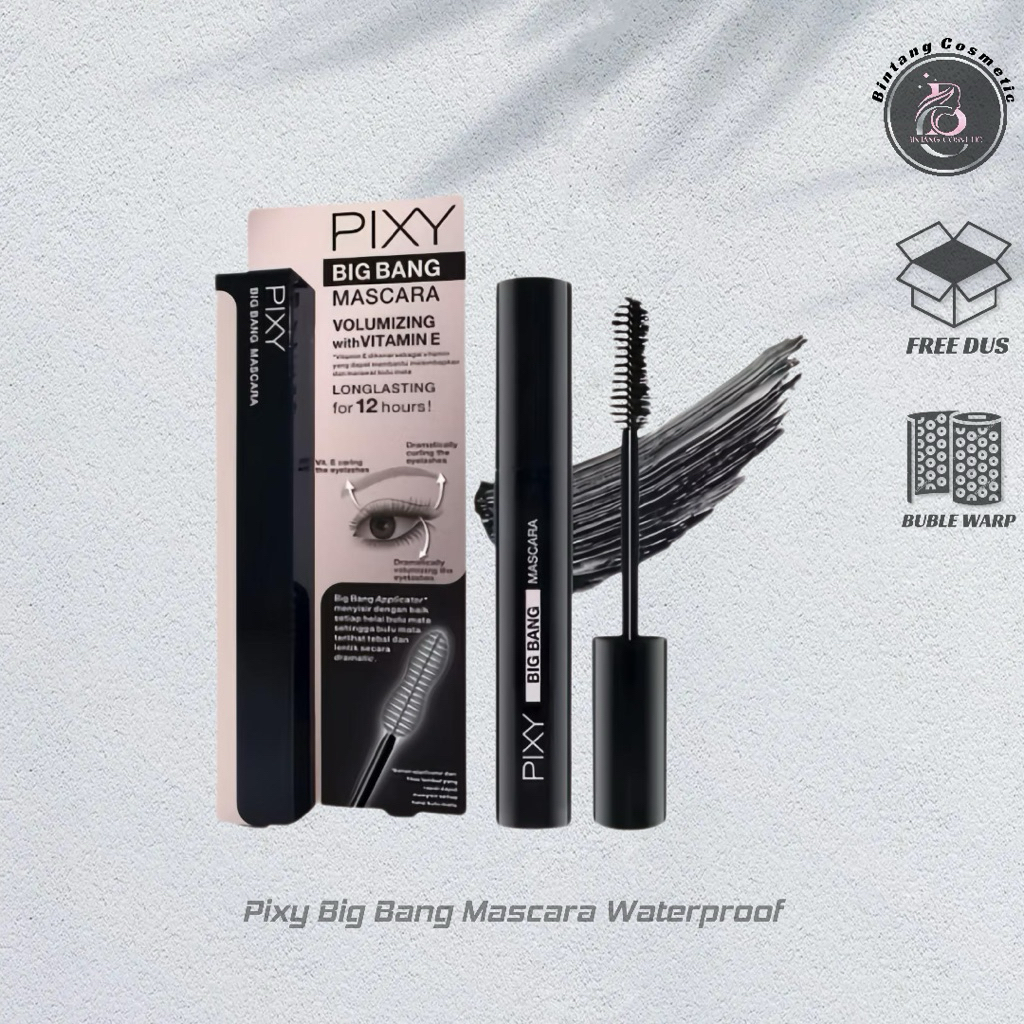 Pixy Big Bang Mascara Volumizing Long Lasting 12 Jam , Mascara Big Bang Pixy Tahan Air Awet 12 jam