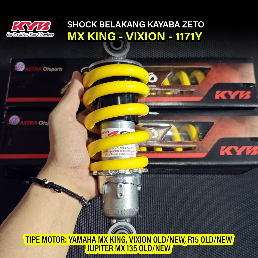 Shock Belakang Kayaba Zeto Yamaha MX King MX New MX 135 Old Jupiter MX Lama TIPE 1171 Y 20 CM / 208 