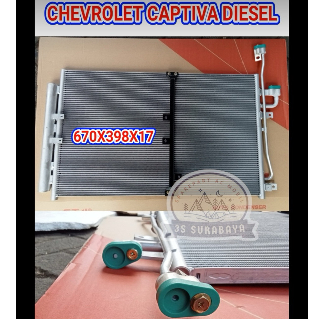 Kondensor Captiva DIESEL Chevrolet Ac mobil Condensor (Baru/New)