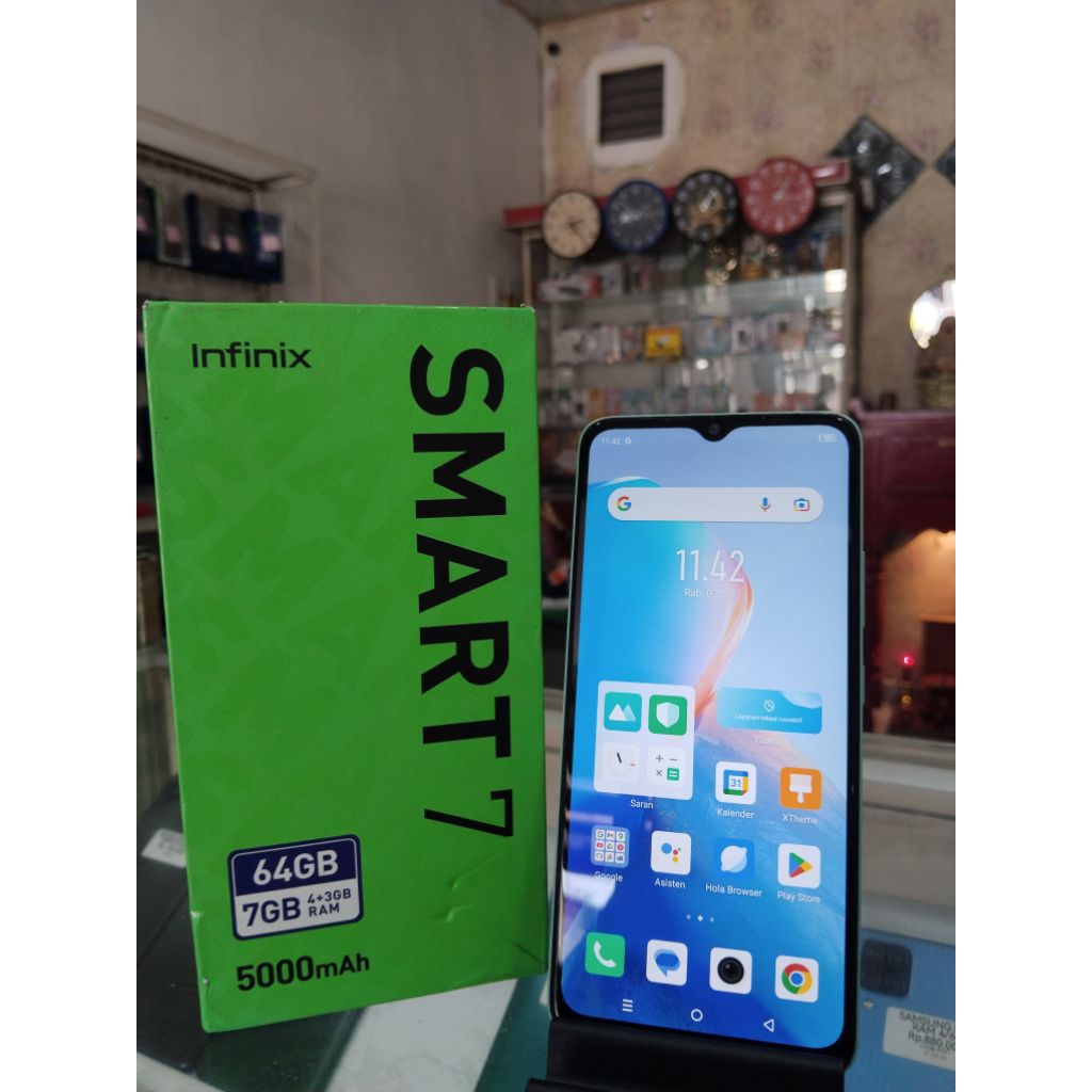 HP SECOND INFINIX SMART 7 RAM 4+3/64 KOTAK