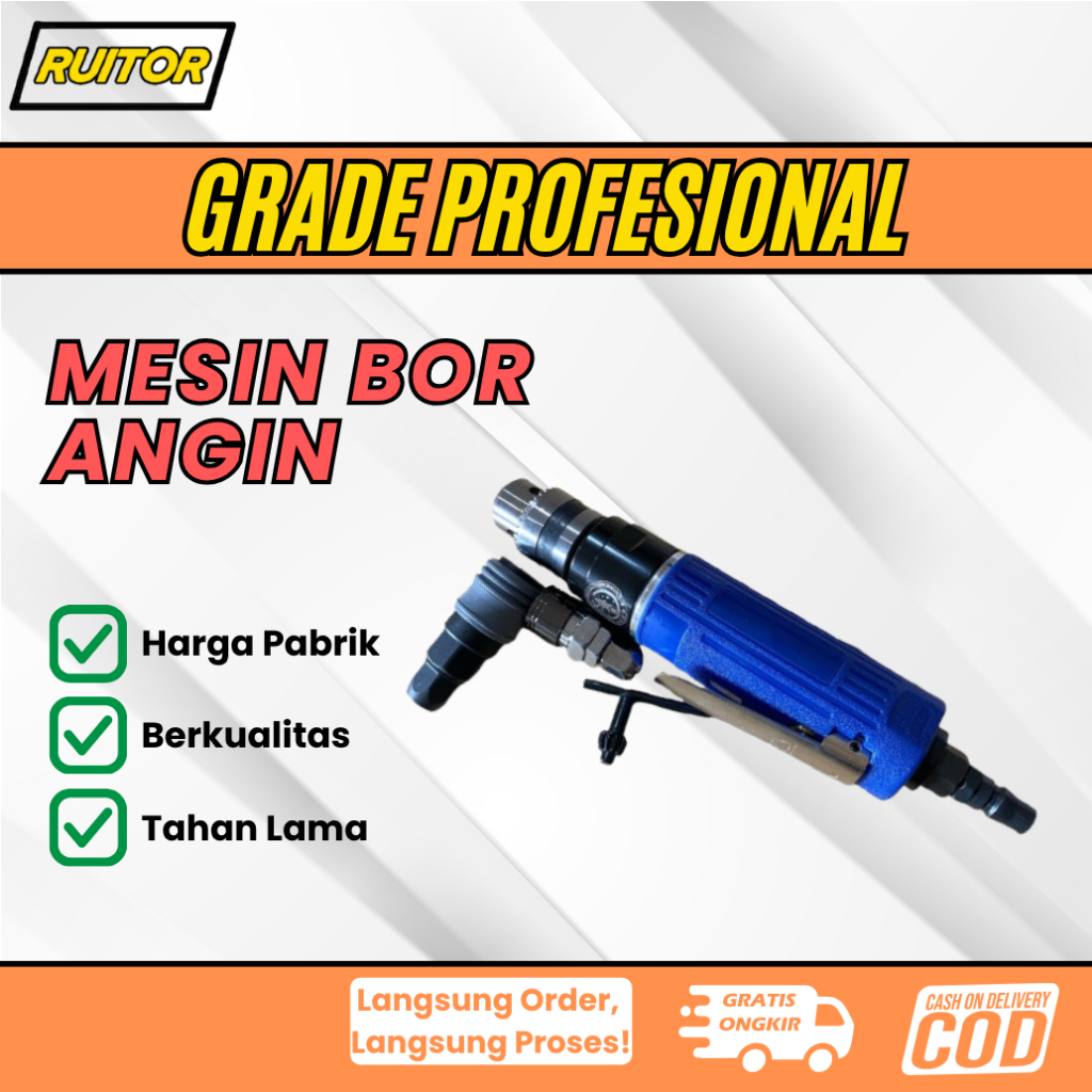 Mesin Bor angin | Air Straight Drill Pneumatic