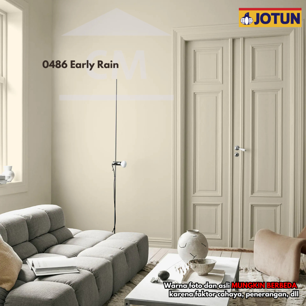 JOTUN 0486 EARLY RAIN (WARNA CREAM MUDA JOTUN) Kemasan Galon - CAT TEMBOK EXTERIOR DAN INTERIOR JOTU