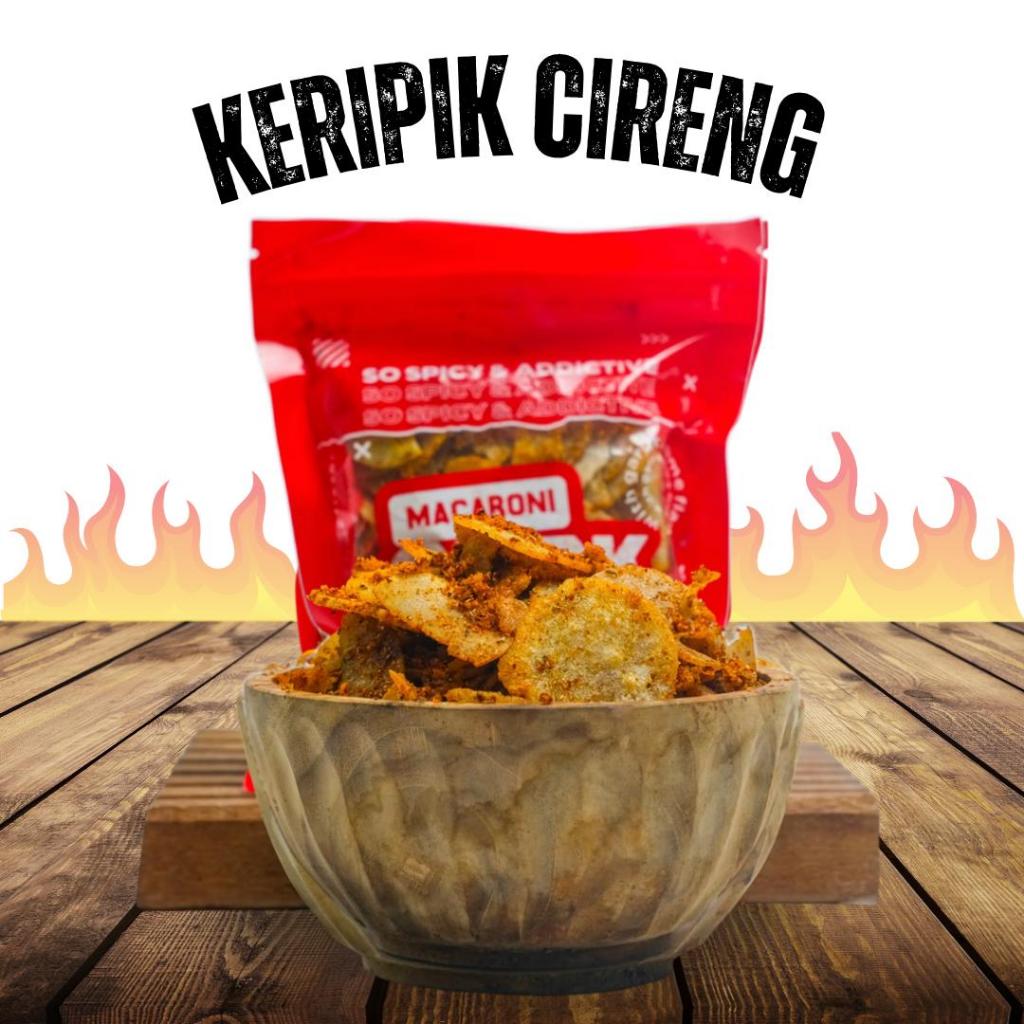 

Keripik Cireng Pedas 5 Varian Rasa Kemasan Reguler 80gr | Makaroni Cuck Camilan Snack