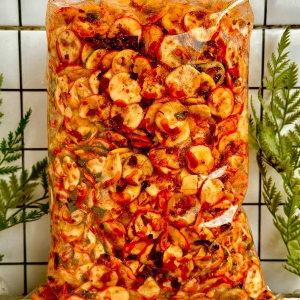 

KODE 1; SEBRING KERUPUK Bawang Pedas seblak kerupuk bawang 500grm/1kg