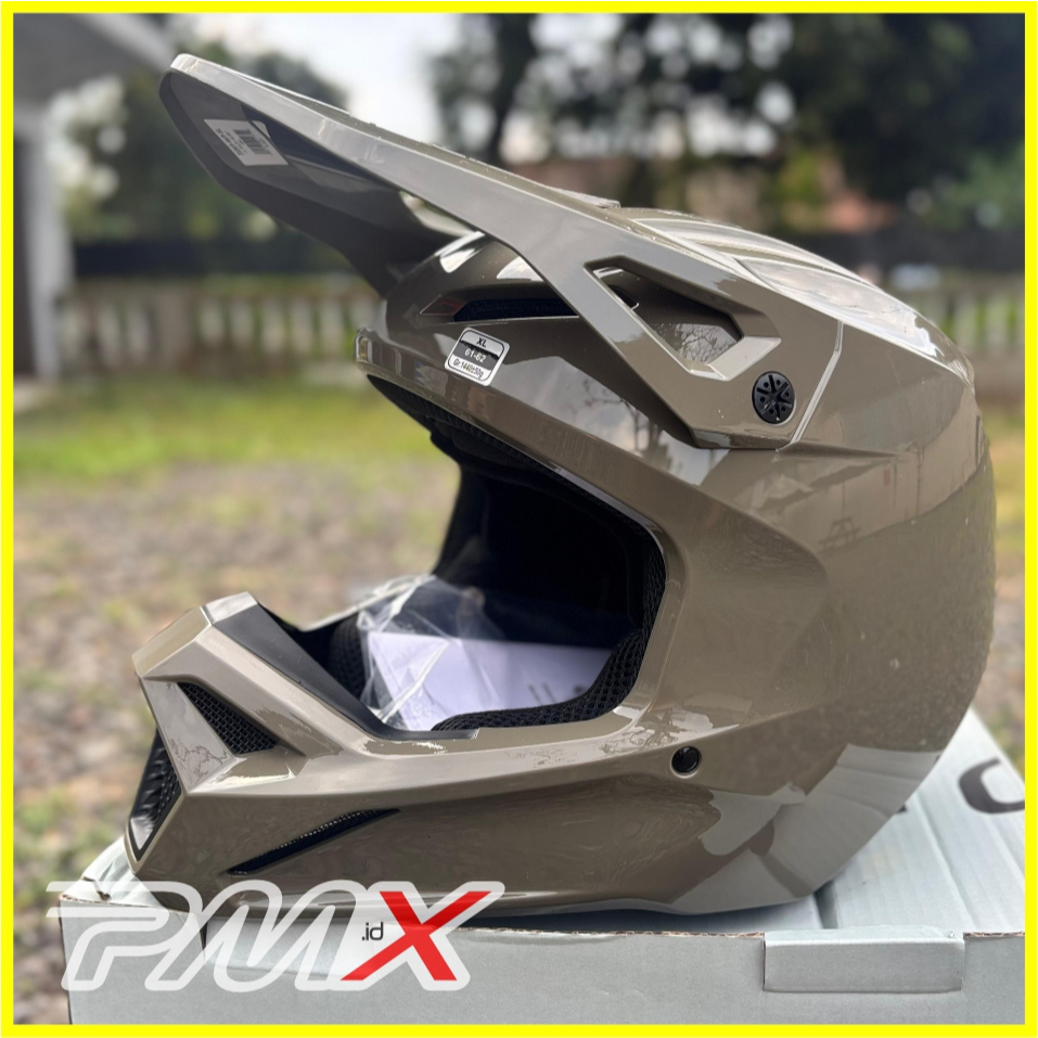 Fox V1 Solid Helmet Ash Original Helm Motocross Trail