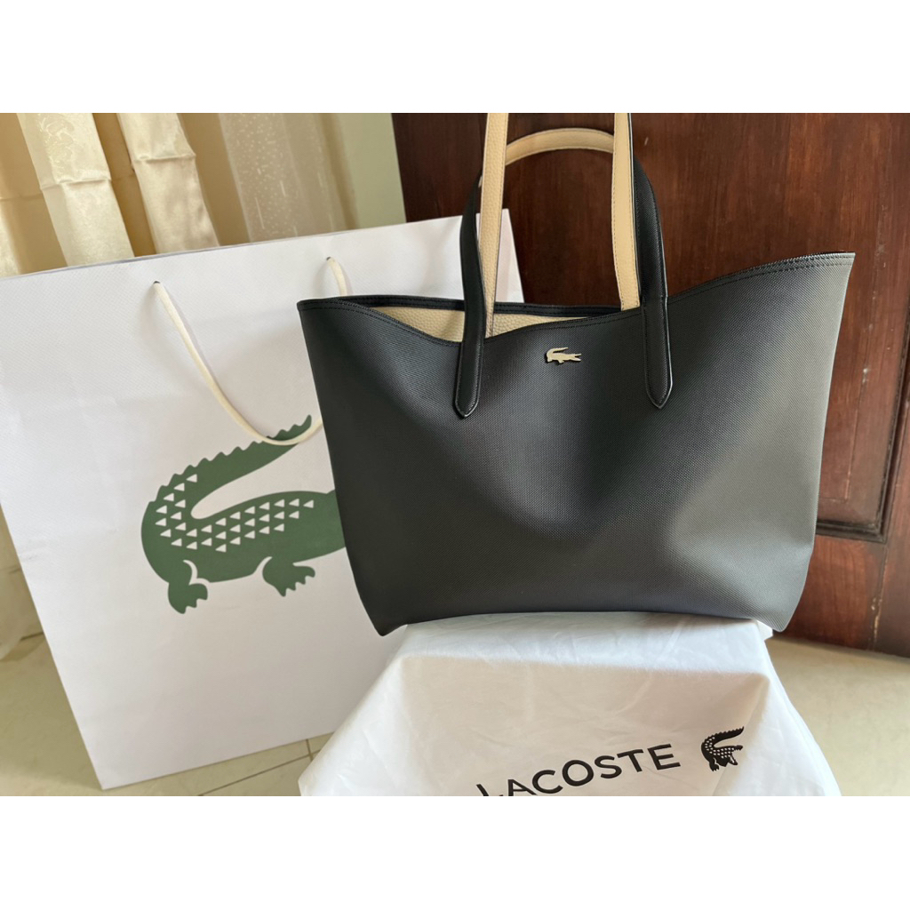 [Preloved] Tote Bag Two Tone by Lacoste (original)