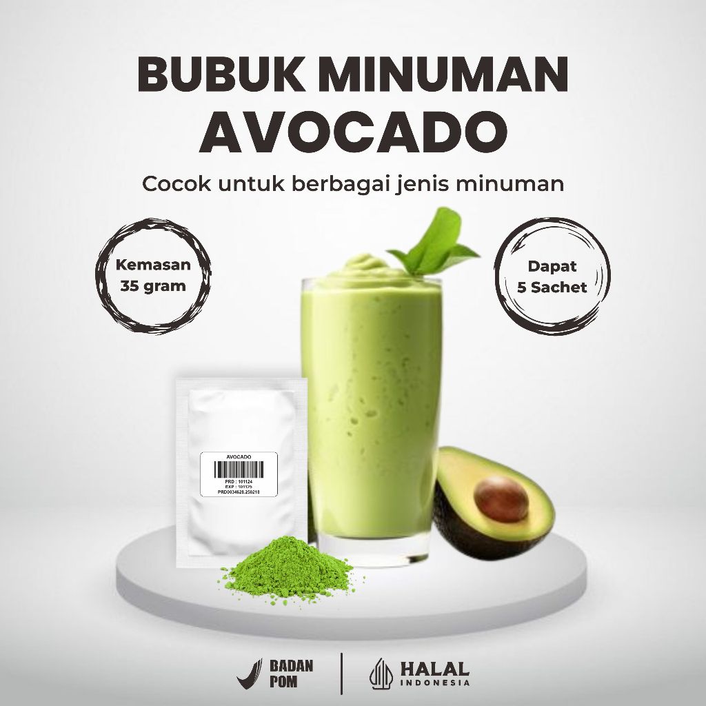 

Jafa Powder - Bubuk Minuman Rasa Avocado Alpukat 700 Gram - Bubuk Minuman Premium Rasa Alpukat - Halal & BPOM