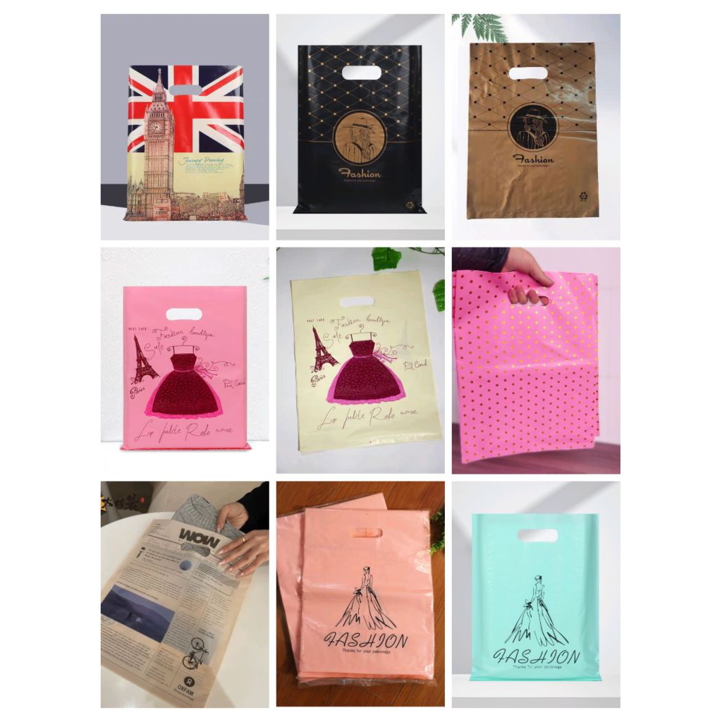

Kantong plastik premium belanja shopping goodie souvenir gift tote packaging bag plastik fashion kresek import