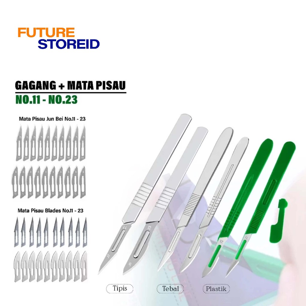 Gagang Mata Pisau IC NO.11/NO.23 Mata pisau bedah - Mata Gagang Surgical Blade - mata pisau tajam - 