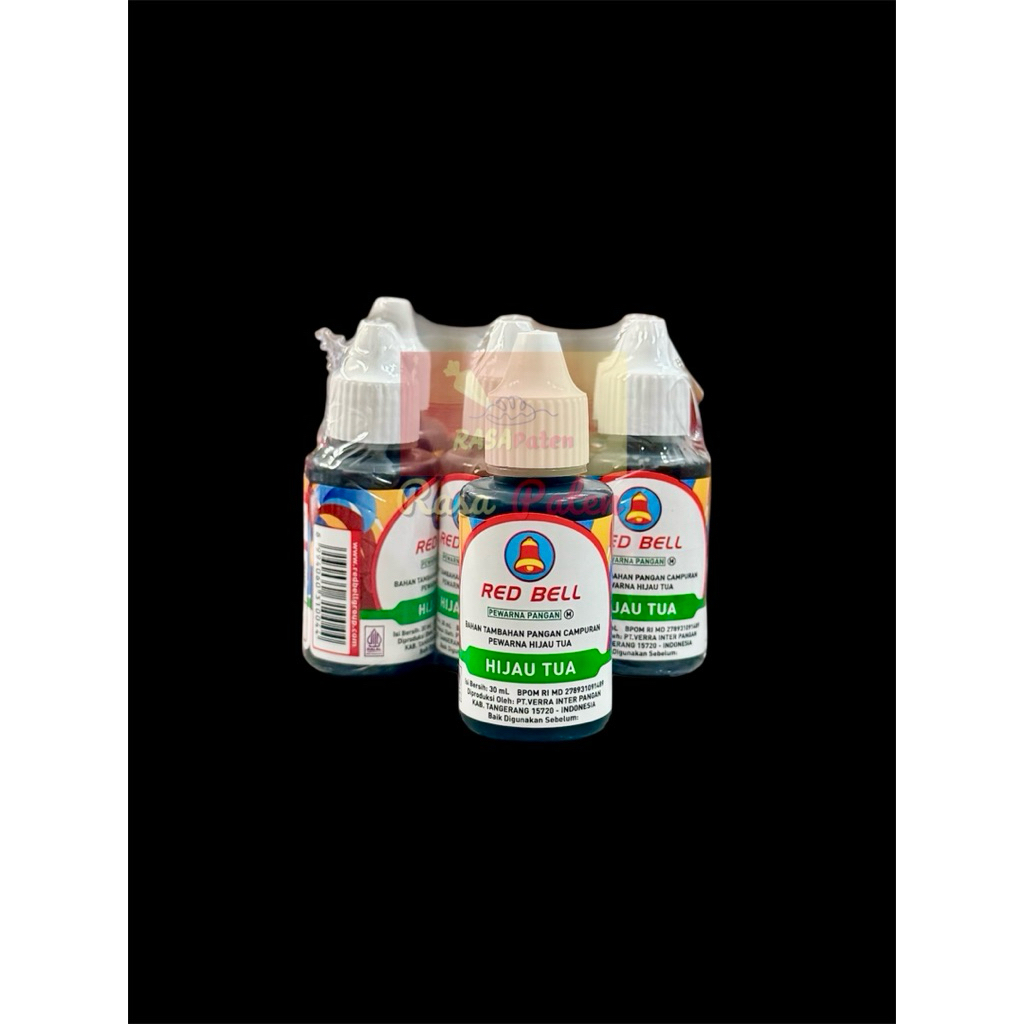 

PEWARNA RED BELL 30 ml HIJAU TUA WATER BASED Halal BPOM RI COD Satuan / Lusinan