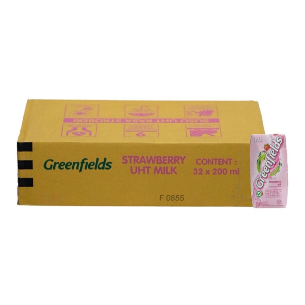 

Greenfields Susu UHT Stroberi Karton Kotak 32 x 200 ml