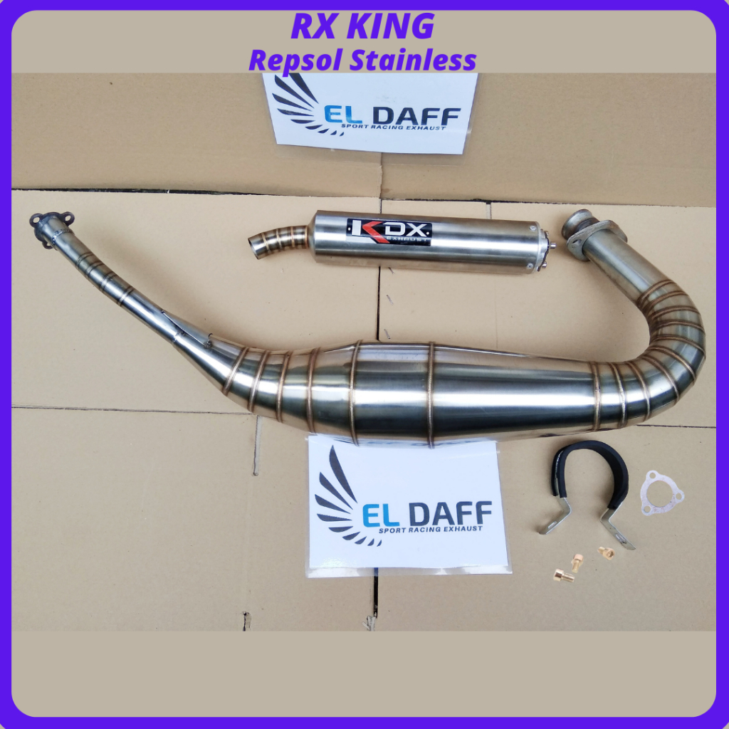 Knalpot RX king kolong repsol full stainless model ninja KDX suara garing kemerincing