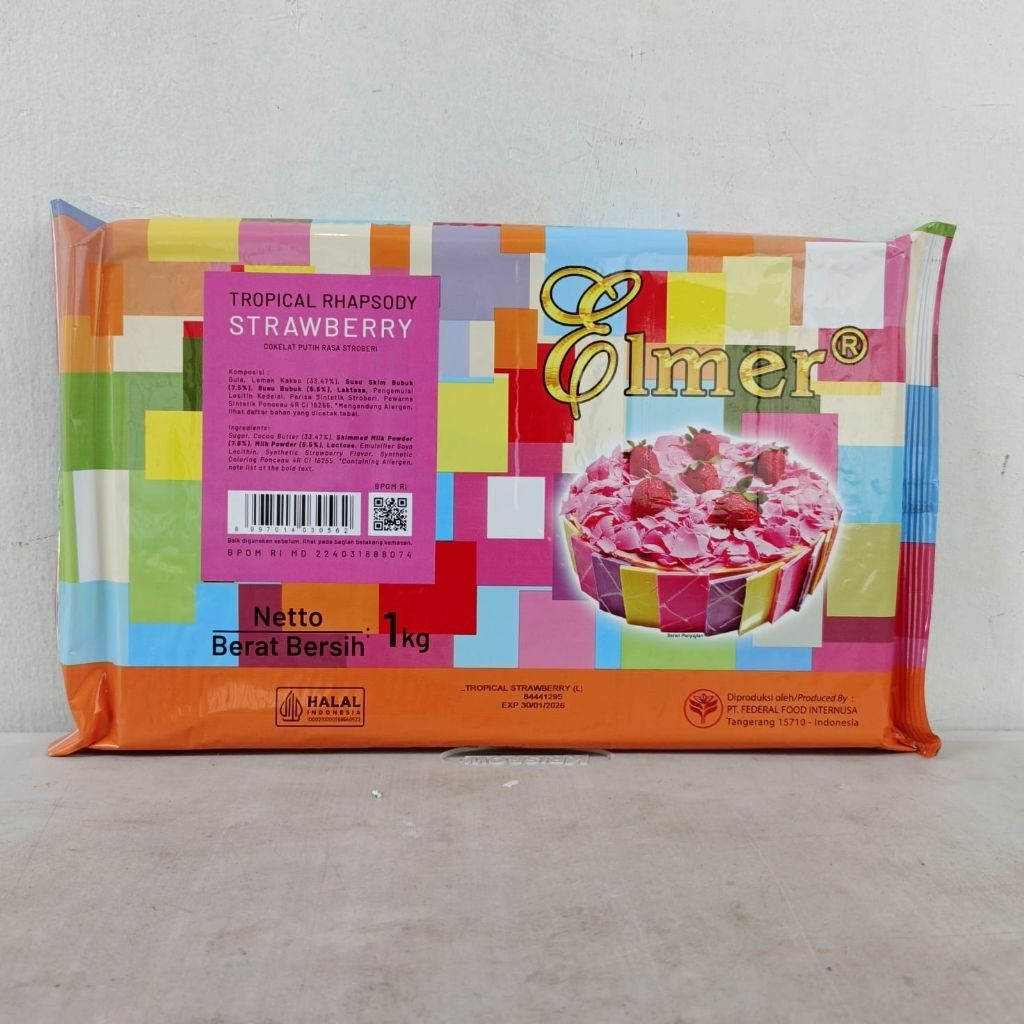 

elmer coklat compound strawberry 1kg (KHUSUS INSTANT DAN SAMEDAY)