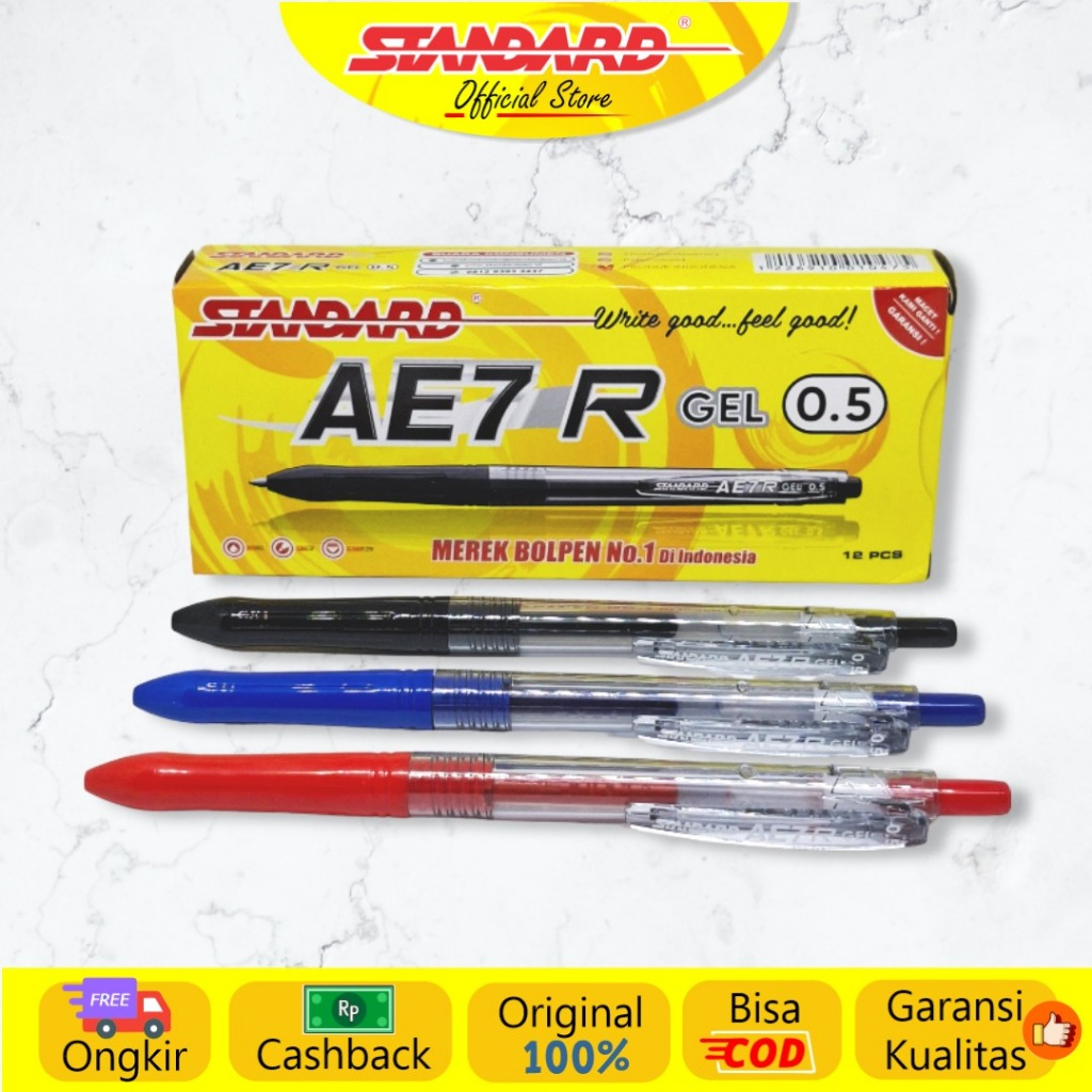 

Standard - Pulpen AE7 R - Gel 0.5 ( Alat Tulis / Pen / Ballpoint / Pena )