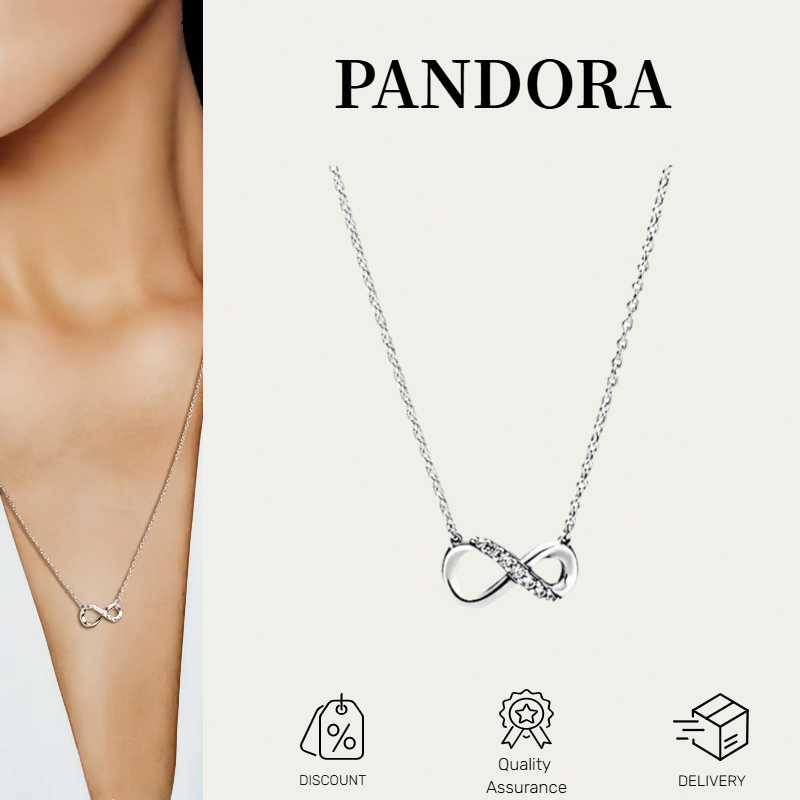 Kalung Pandora/Charm Pandora/Pandora Official Store/Kalung Wanita/Perhiasan Perak/Kalung Emas Putih 