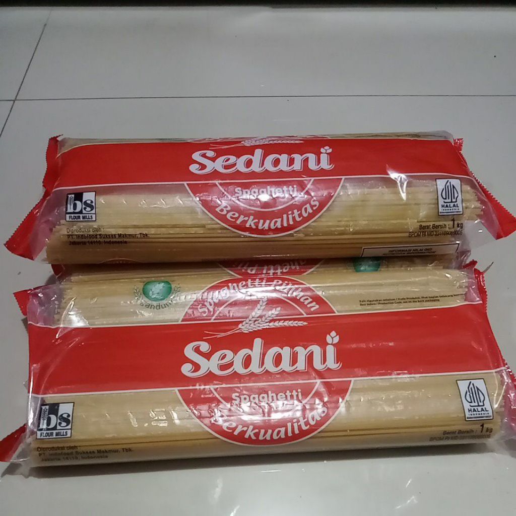 

MIE spaghetti SEDANI kemasan 1KG