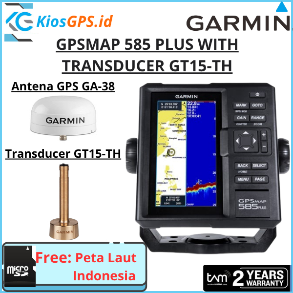 GARMIN GPSMAP FF 585 PLUS WITH TRANSDUCER GT15-TH