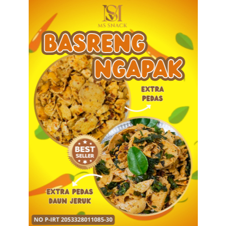 

Basreng Koin Viral Extra Pedas Daun Jeruk Renyah Kriuk