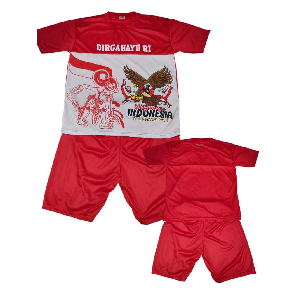 SETELAN BAJU MERAH PUTIH 17 AGUSTUSAN ANAK ANAK