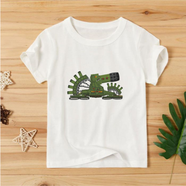 T-Shirt Kaos Anak Cotton Combed 30s Premium Sablon DTF Series Tank Giants Of The USSR