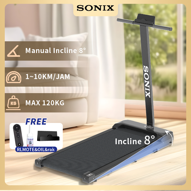 NEW Sonix T Model Treadmill Incline Sport Treadmill Sudut 8 Sudut Electric Low Watt Dapat Dilipat