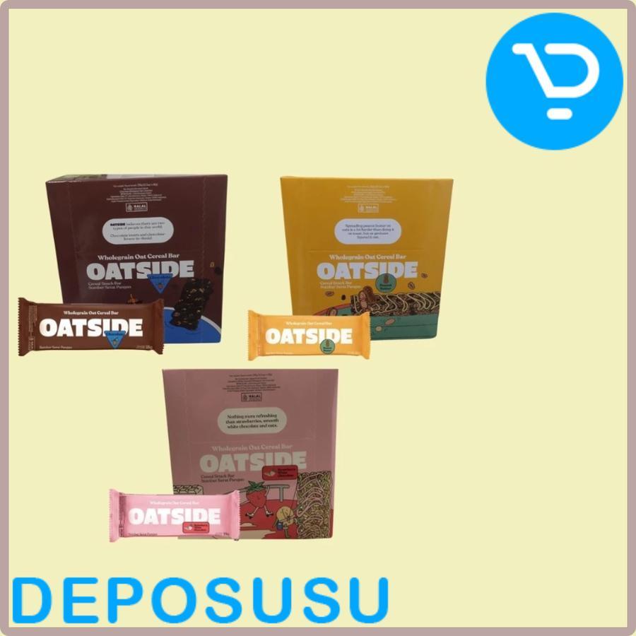 

Oatside Snack Wholegrain Oat Cereal Snack Bar Camilan Sehat Sumber energi 18gr rasa Cokelat, Peanut Butter 18 gr, Strawberry White Chocolate 18 g Sumber Serat Pangan Whole Grain Multigrain Multi Fit Milk Sehat