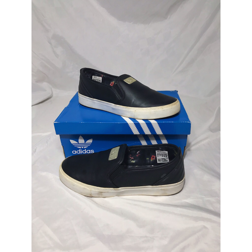 Nego Boskuu > Adidas Neo Slip On Leather SS15 Q1 x Selena Gomez Ori “Limited Edition & Rare” - Black