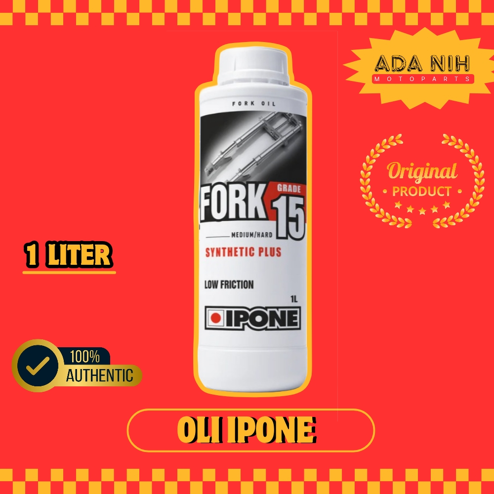 IPONE FORK OIL OLI SHOCK DEPAN GRADE 5 / GRADE 10 / GRADE 15 SOFT & MEDIUM SYNTHETIC PLUS 1L ORIGINA