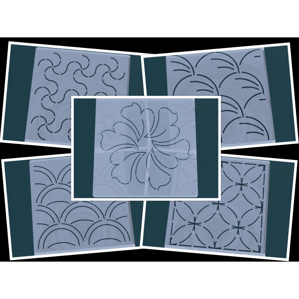 

Sashiko Template Mika isi 5 pola ukuran 11x11cm Set 6